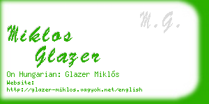 miklos glazer business card